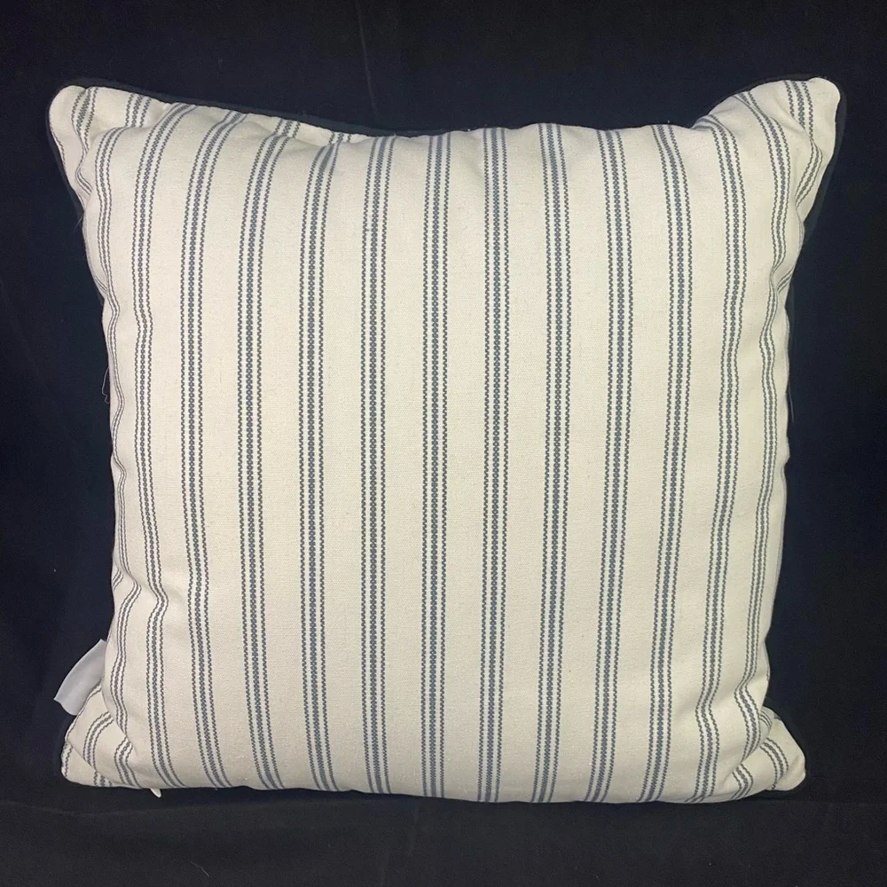 Tabitha Webb Bunny Rabbit Square Throw Pillow Spring Decor Gingham Striped A3